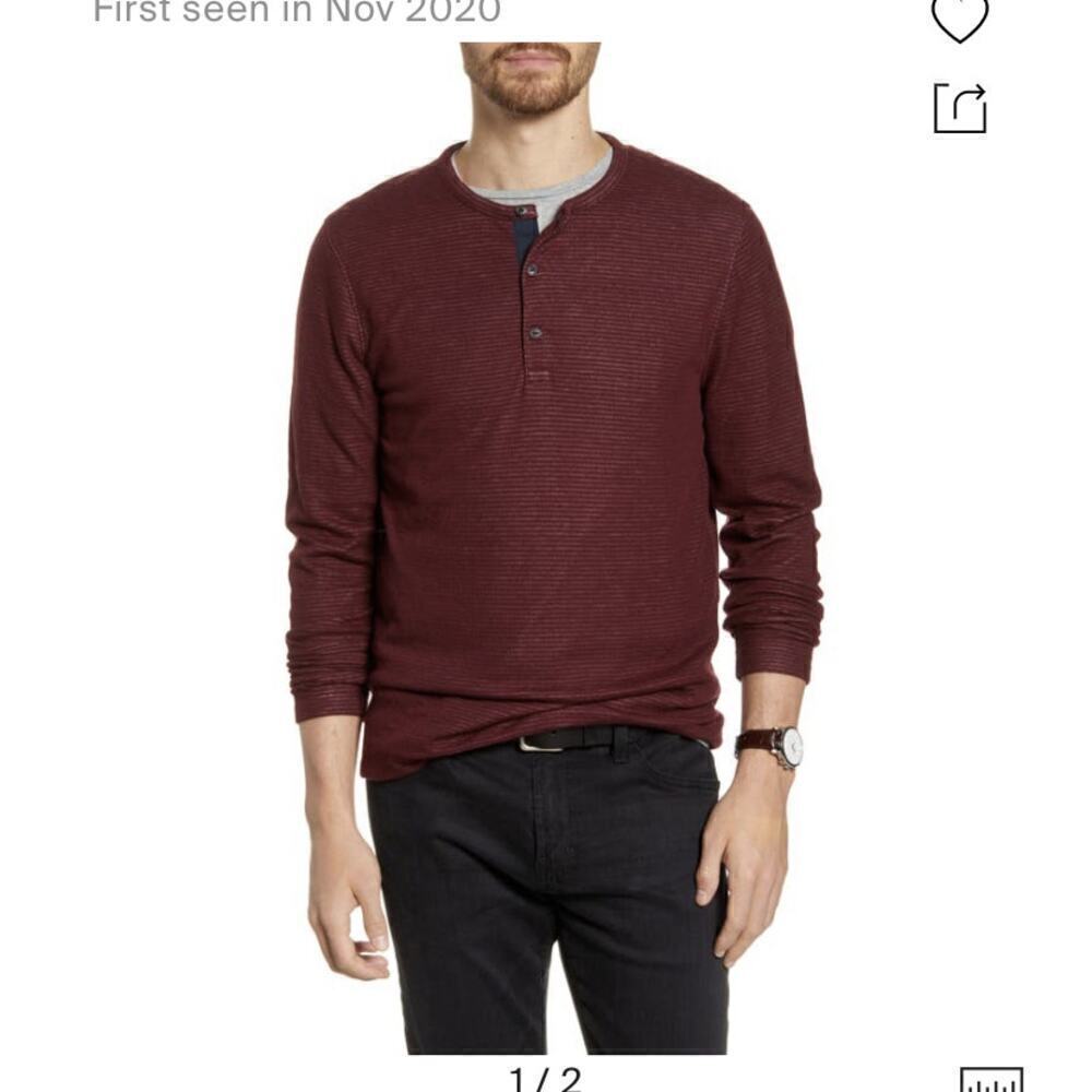 NWT 1901 Stripe Long Sleeve Henley